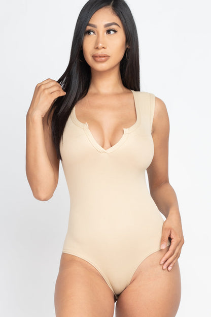 Split Neckline Bodysuit