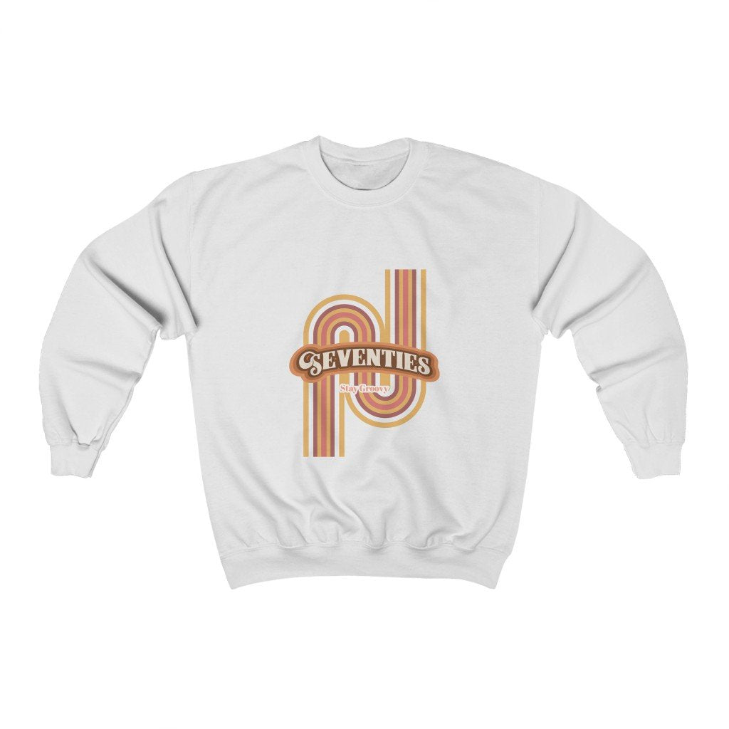 womens retro 70's crewneck sweatshirt