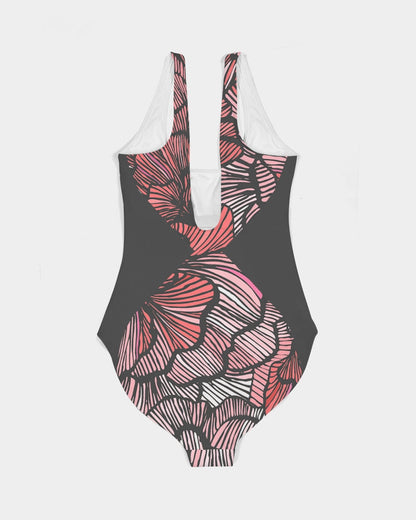 Petal Swirls Women's One-Piece Swimsuit