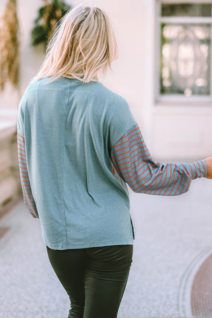 Emma Striped Bishop Sleeve Top