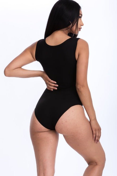 Split Neckline Bodysuit