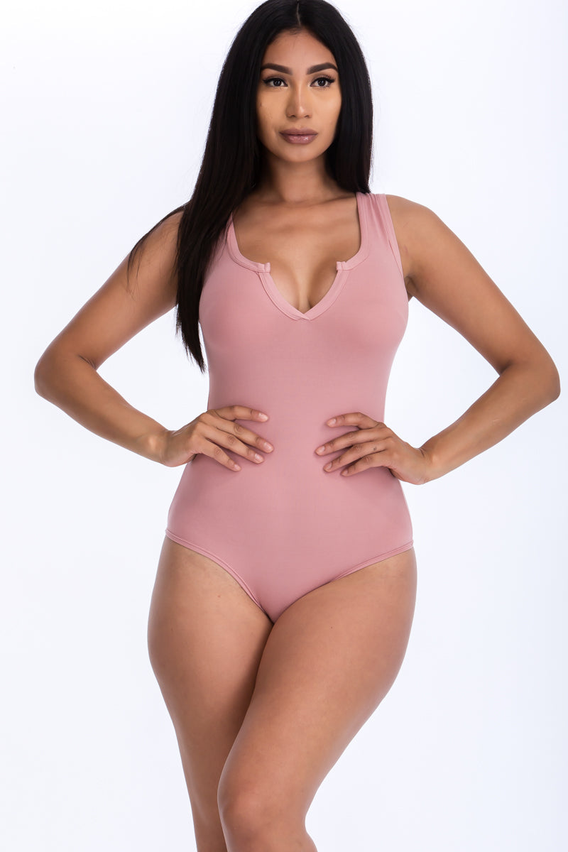 Split Neckline Bodysuit