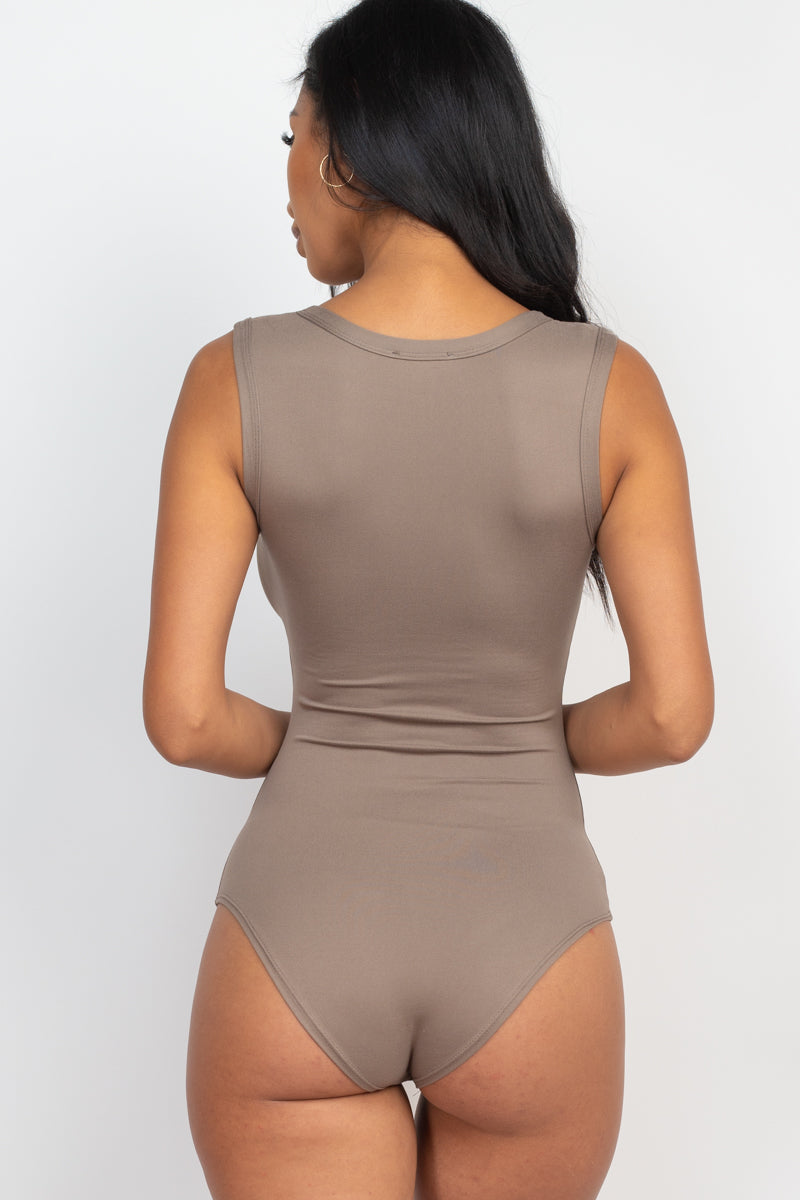 Split Neckline Bodysuit