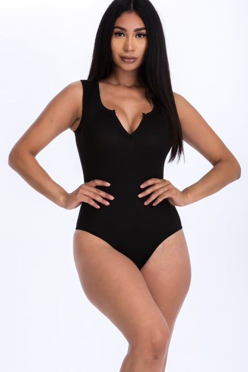 Split Neckline Bodysuit